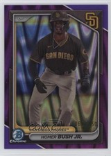 2024 Bowman Chrome Prospects Purple RayWave Refractor 61/250 Homer Bush Jr b4d