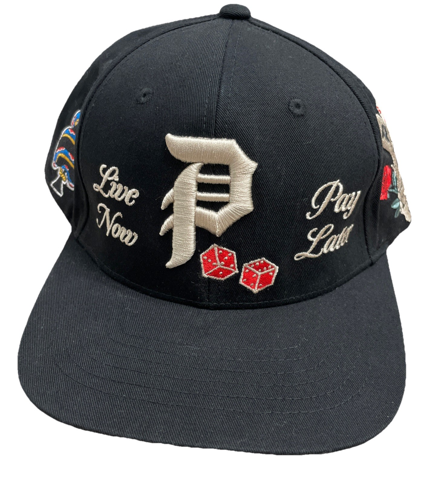 Primitive Skateboarding Hat Cap SnapBack Casino Gambling Cherries Cards Dice
