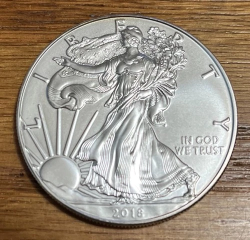 2018 AMERICAN SILVER EAGLE DOLLAR COIN 1 OZ. 999 PURE FINE SILVER