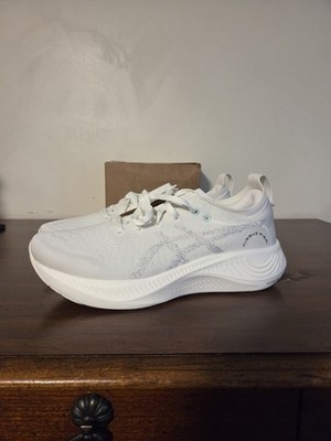 ASICS Nimbus Mirai Running Shoes White Knit Men's Sz 11 New With Flaws 