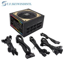 600W Power Supply ATX Modular ARGB PC Gaming PSU, 120mm Silent Fan