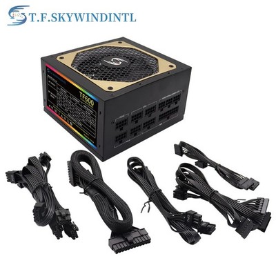 600W Power Supply ATX  Modular ARGB PC Gaming PSU, 120mm Silent Fan