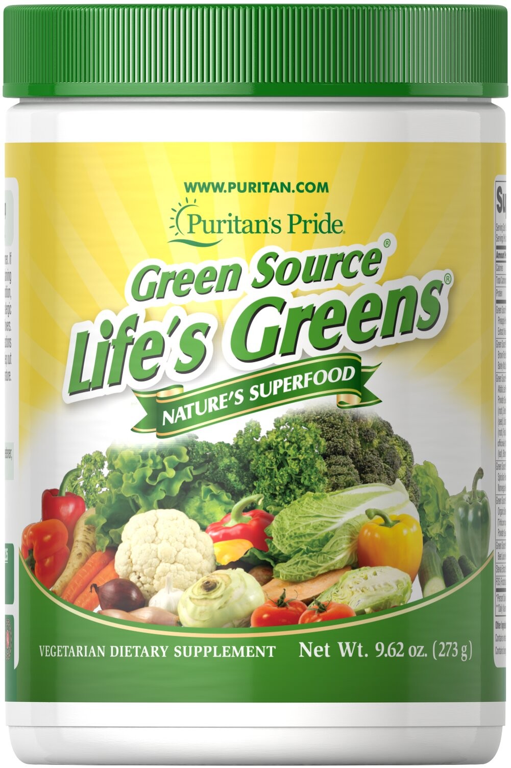 Puritan's Pride Green Source Life's Greens Concentrated Superfood Formula -9.62