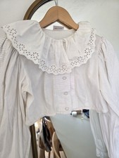 VINTAGE AUTHENTIC  Austrian OKTOBERFEST DIRNDL TYROL CROP  blouse  size 40