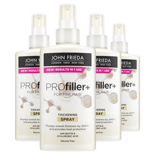 4 X John Frieda PROfiller+ Thickening Spray 150ml Fine Hair Biotin Hyaluronic
