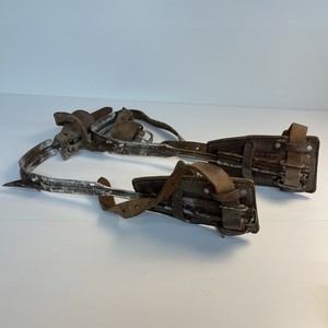 Vintage Stringer Brooks Lineman Tree Climbing Spurs Gaffs Utility