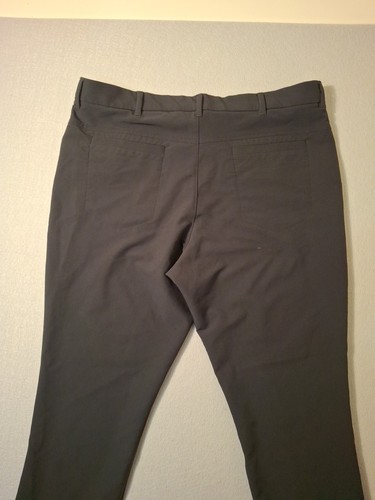 Panama Jack Pants Men's 40x30 Black Performance Stretch Straight Leg Flat Euc - Picture 10 of 10