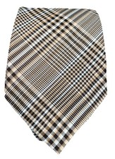 Mens Brown Striped Mix Kipper Vintage Smart Formal Event Tie 4.75" Wide 58" Long