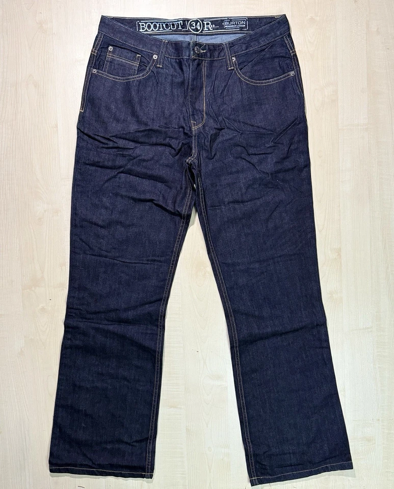 BURTONS  Menswear Bootcut Denim Jeans Navy W34 L32 — 第 2/4 张图片