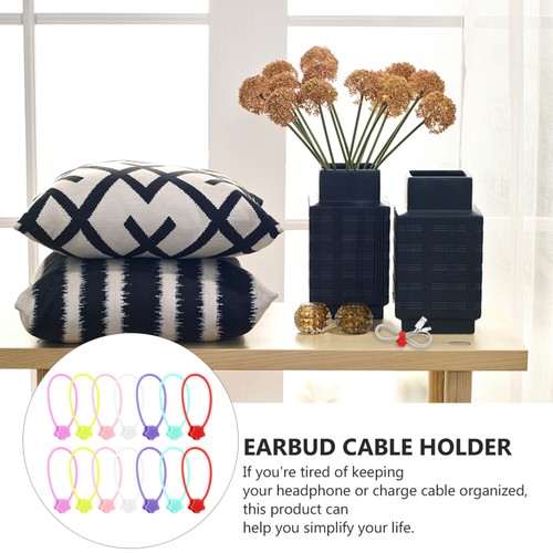 14Pcs Cable Organizers Silicone Cord Wraps Cable Keeper - 第 6/12 張圖片