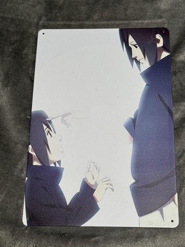 Naruto Shippuden Itachi Sasuke Metal Tin Sign Anime Wall Art Decor Medium Room