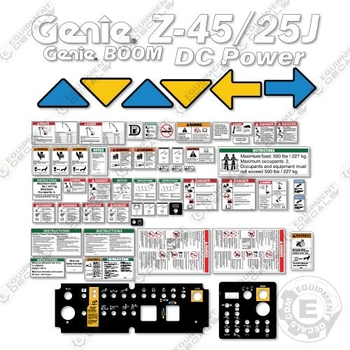 AFTERMARKET Fits Genie 114054GT Decal Kit Boom Lift - 7 YEAR OUTDOOR 3M VINYL!
