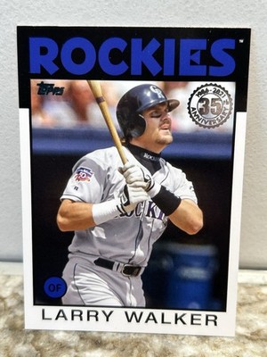 2021 Topps Update Larry Walker 1986 Topps #86B-4 Colorado Rockies