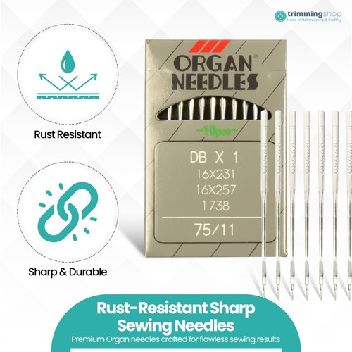 Organ Universal Domestic Sewing Machine Needles for Home Sewing 16X231 DBX1 1738 - Picture 5 of 26
