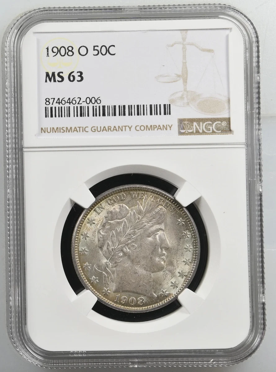 NGC 1908 Year Barber Half Dollars (1892-1915) for sale | eBay