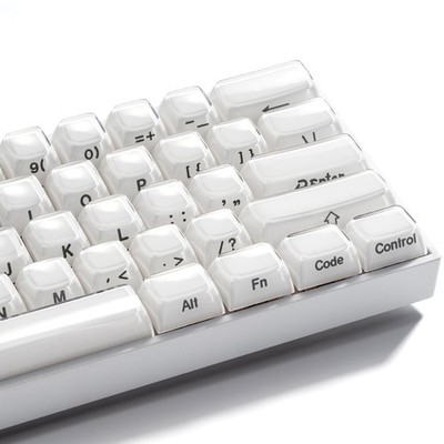 XVX White Keycaps Crystal Jelly Keyboard Key caps OEM Profile Side Printed Ke...