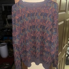 Vintage Abstract Grandpa Sweater XL