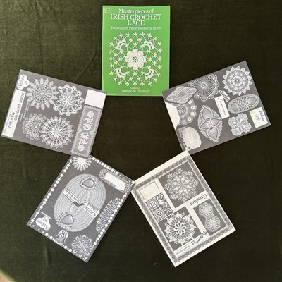 Lot of 4~~~Crochet Book by Elizabeth Hiddleson~~18,33,39&41  Irish Crochet Lace