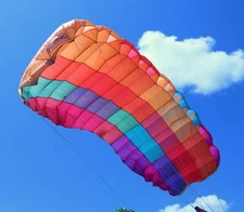 Precision Batwing 116 skydiving parachute canopy - 9 cell ZP elliptical COLORFUL