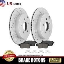Rear Drilled Brake Rotors Ceramic Pads Set For 2007-2009 2010 Ford Edge Mkx Rear Drilled Brake Rotors Ceramic Pads Set For 2007-2009 2010 Ford Edge Mkx
