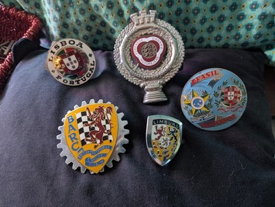 Lot 5 Autoabzeichen, BARC, FDM Dänemark, Lissabon Portugal, Brasilien, Limburg 50/60er Jahre