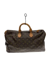 LOUIS VUITTON Boston Bag Leather BRW Monogram M41522 from JAPAN