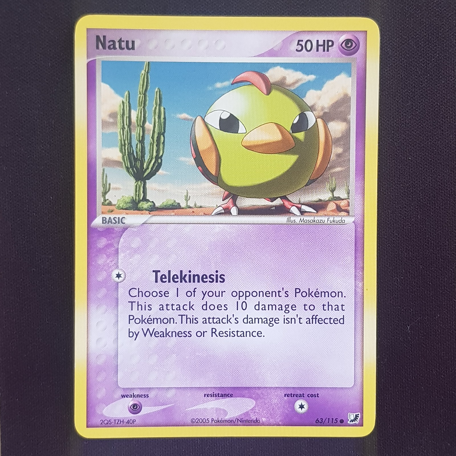 Natu 63/115 EX Unseen Forces💎NEAR MINT Pokemon Card TCG
