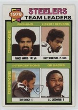 1979 Topps Team Leaders Franco Harris Larry Anderson Tony Dungy #19 HOF 19x5