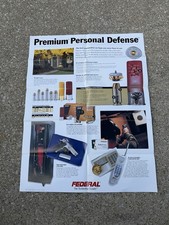 Póster de cartel publicitario de munición de defensa personal premium FEDERAL 1997