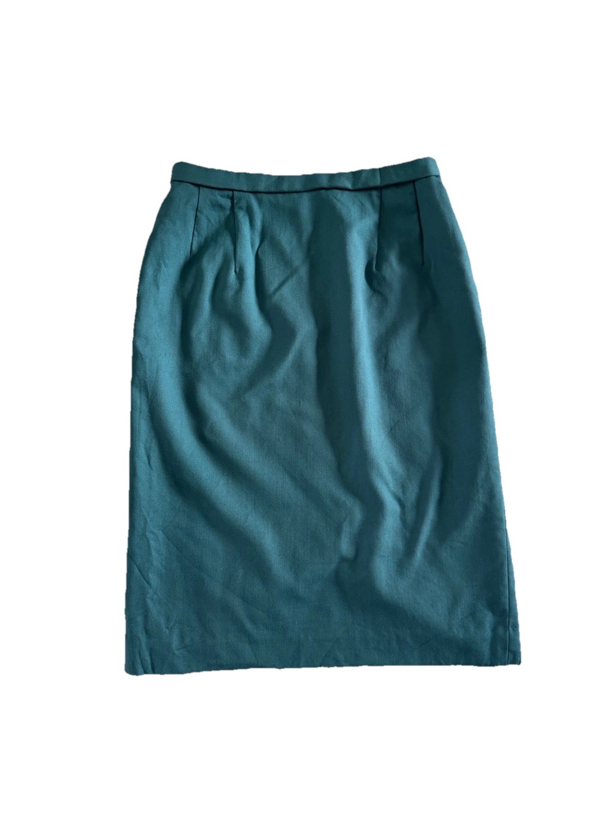 Vintage PENDLETON Women's Green Midi Skirt 100% Virgin Wool Lined Size 8 Petite