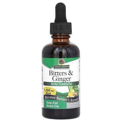 Nature's Answer, Bitters & Ginger, alkoholfrei, 1.000 mg, 60 ml