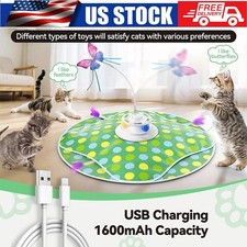 Rotation Cat Laser Toy, Cat Intelligent Interactive Toy,Hide Seek Moving Wand US