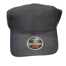 LOT of TWO! Layer 8 Black Performance Running Hat Ball Cap Adjustable Hat NEW!