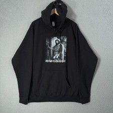 Vintage Style Jesus Hoodie Black REV 3:20 XL Christian Streetwear Ascend Church