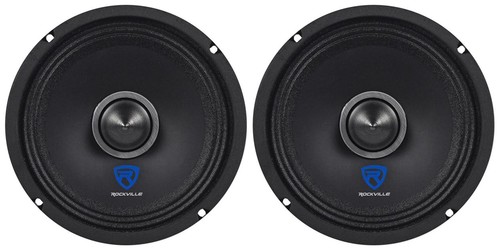 (2) Rockville RXM68 6.5" 300w 8 Ohm Mid-Range Drivers Car Speakers, Mid-Bass