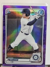 2020 Bowman Chrome Kaden Polcovich 1st Purple Refractor /250 Mariners Prospect