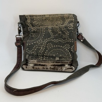 Myra Western Leather Cowhide Tote Bag Women Crossbody Slouchy Cloth Boho