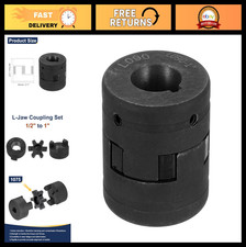 Flexible L-Jaw Coupling Set 1/2" to 1" with Buna-N Rubber Spider for Log Splitte