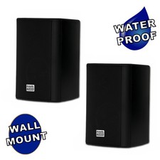 Acoustic Audio AA351B Indoor Outdoor 2 Way Speakers 500 Watt Black Pair