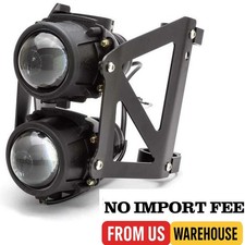 Motorcycle Dual Stacked Projector Headlight  E Marked  DOT Approved, 32mm