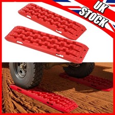 2PCS Recovery Traction Tracks Traction Boards Set Sand Mud Traction Tire Ladder