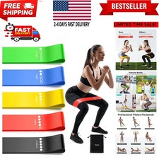 Resistance Bands for Working Out, 5-Pack Elastic Exercise Bands for Strength ...