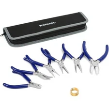 WORKPRO 7-Pieces Jewelers Pliers Set Jewelry Tools Kit with Easy Carrying Pouch