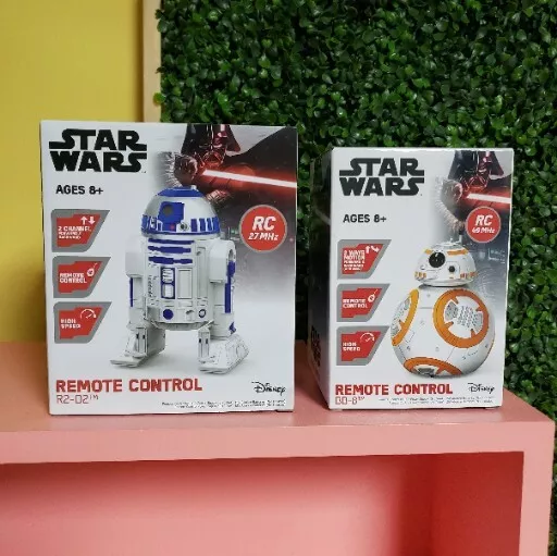 Lot oF 2 Disney Star Wars R2 D2 BB 8 Remote Control RC Toys 6
