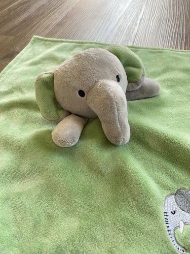 BABY STARTERS Green Elephant Lovey Security Blanket Plush~Wild About Mommy~ - Picture 4 of 7