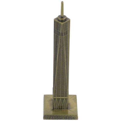  Statue Souvenir Figurine World Trade Center Landmark Retro Metal - Picture 1 of 12