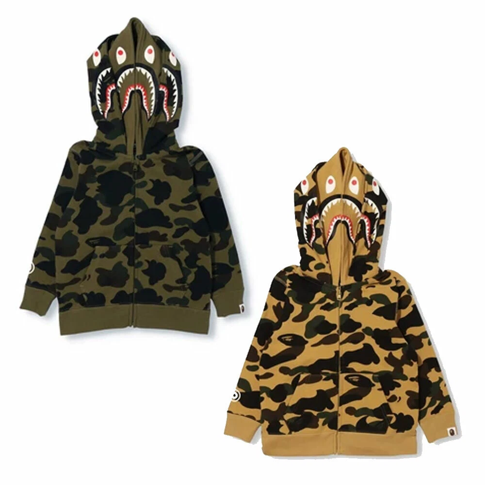 2023 AW A BATHNIG APE Men's ABC CAMO DOUBLE SHARK FULL ZIP HOODIE  1J80115008