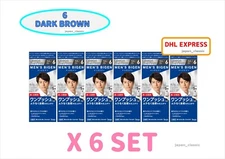 HOYU MEN'S BIGEN ONE PUSH QUICK DYEING CREAM JAPAN #6 DARK BROWN X 6 SET