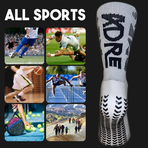 ADRE Calzini Calcio Antiscivolo Grip Technology Basket Padel Tennis Vari Colori - Foto 3 di 10