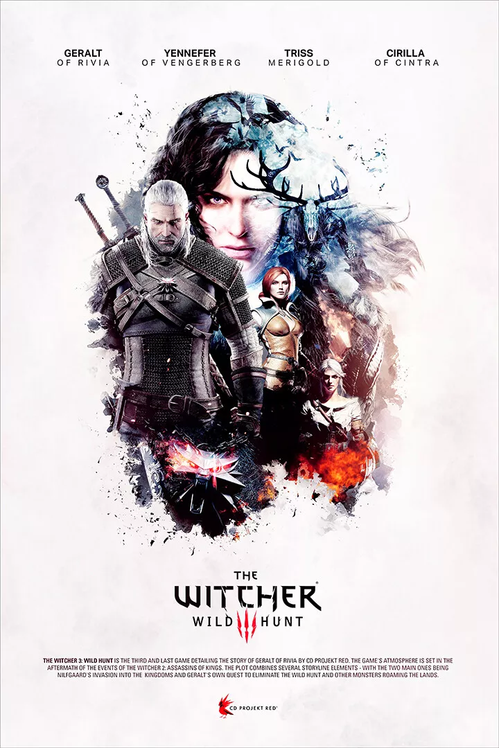 The Witcher 3 Wild Hunt Video Game Wall Art Poster